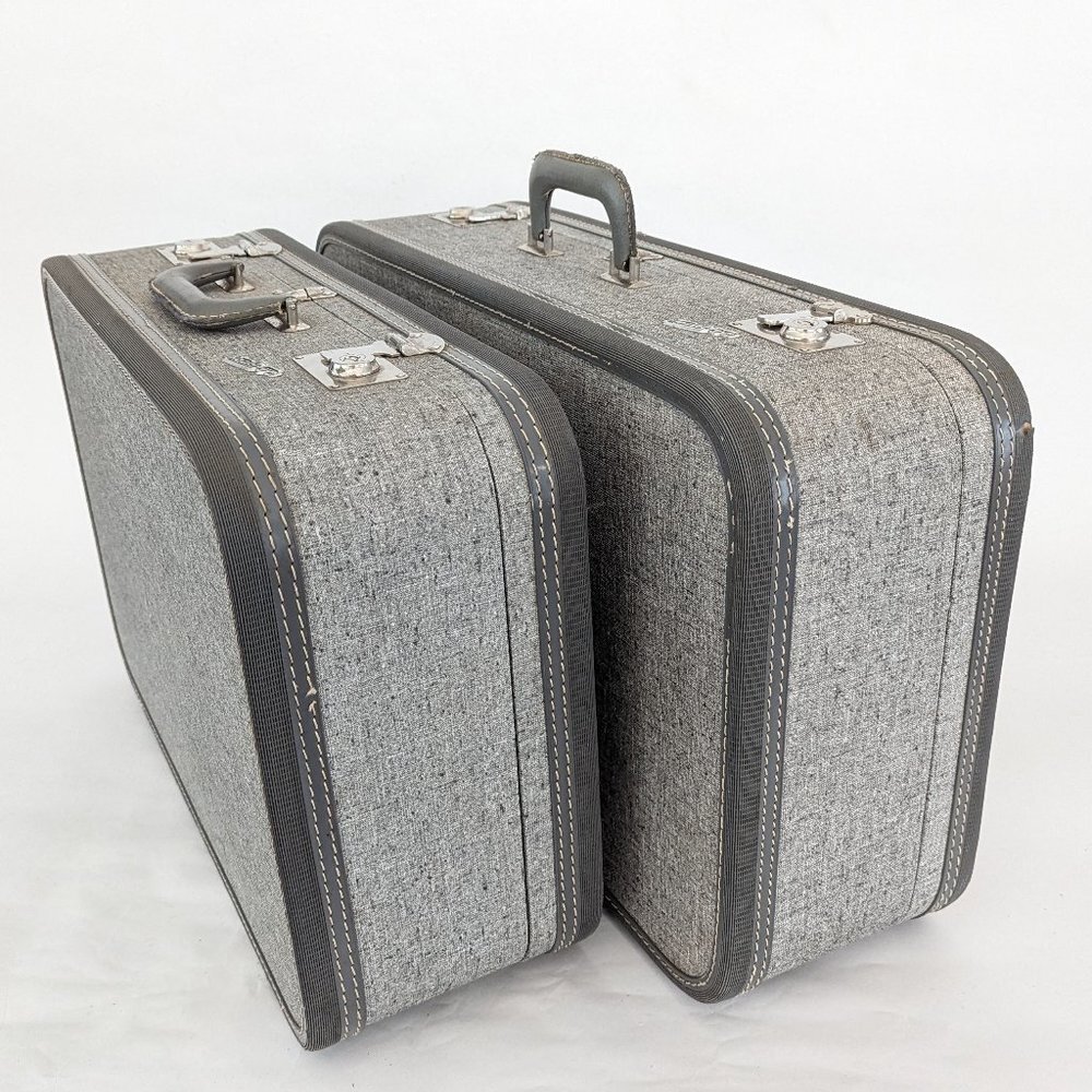 ๐ผโ๏ธ Vintage TravelJoy 2 x Locking Hardshell Suitcases โ๏ธ๐ผ - Picture 3 of 16
